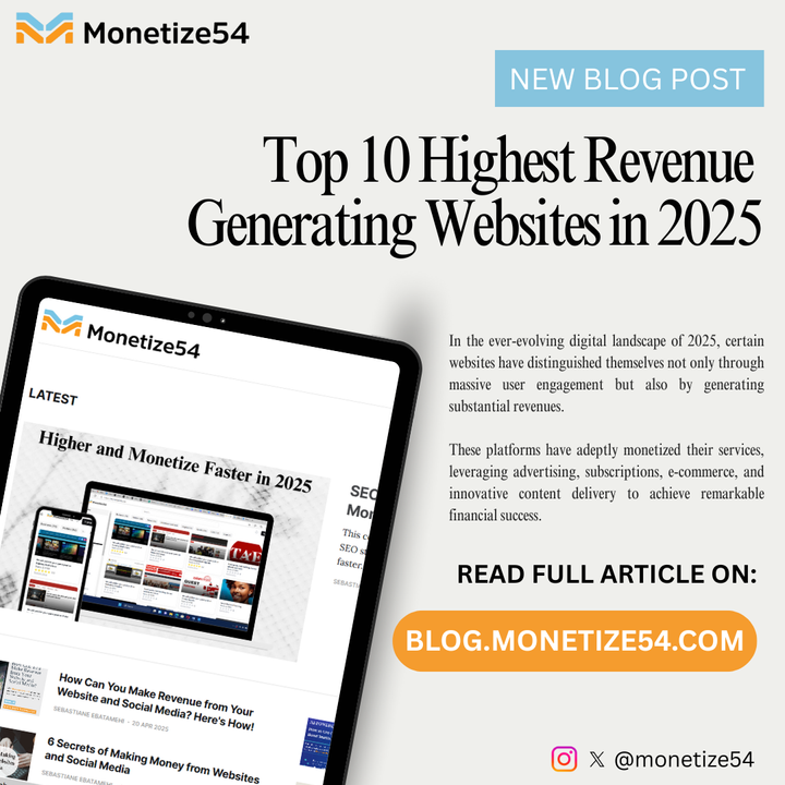Top 10 Highest Revenue-Generating Websites in 2025