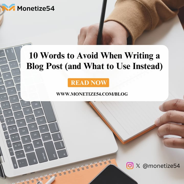 10 Words to Avoid When Writing a Blog Post (and What to Use Instead)